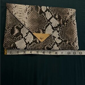 Envelope style Faux snakeskin purse
